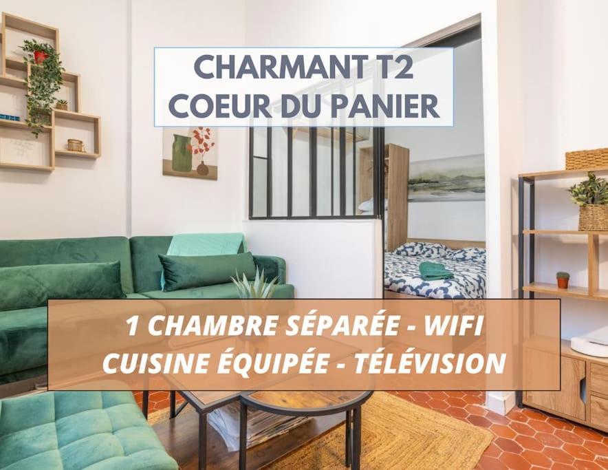 Charmant T2 Au Coeur Du Panier Μασσαλία Εξωτερικό φωτογραφία